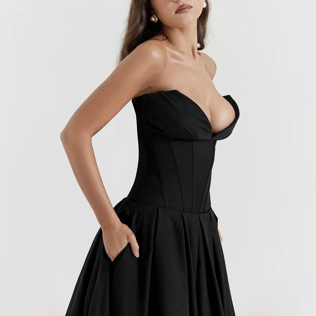 Dark Desire Corset Midi Dress