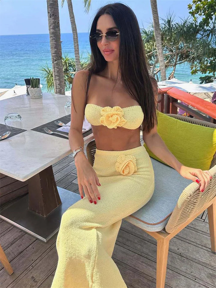 Particia Knitted Skirt Set