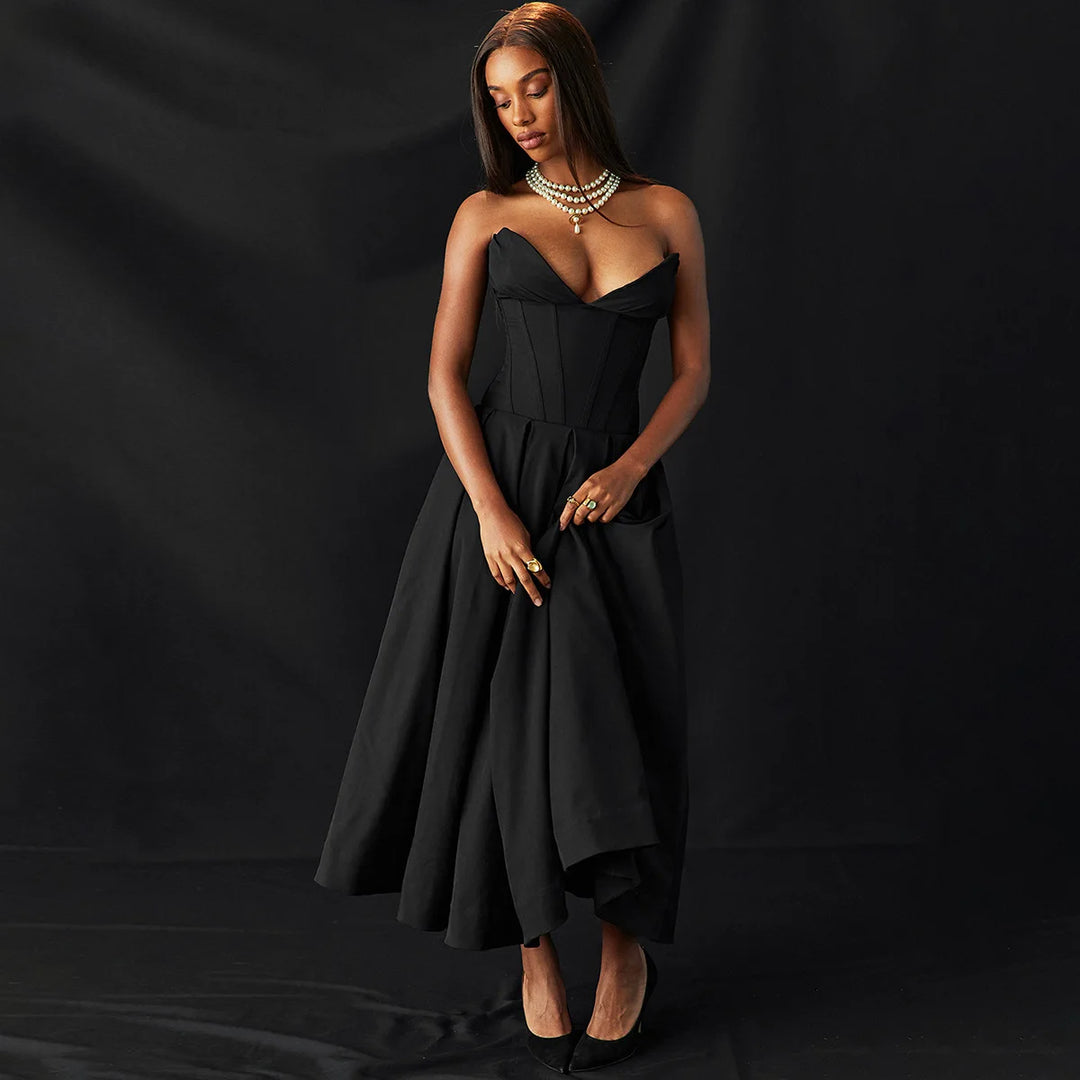 Dark Desire Corset Midi Dress