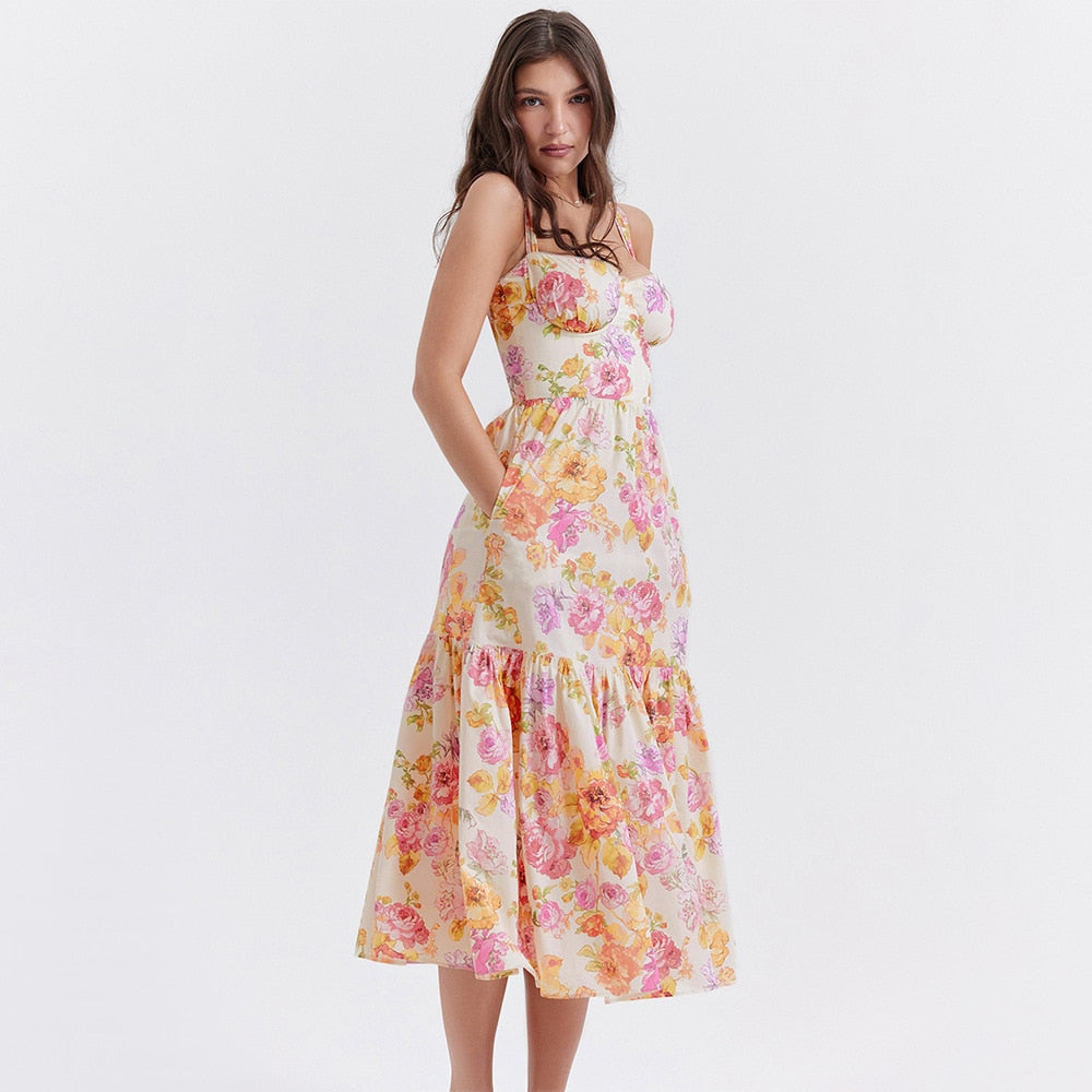 Seraphine  Floral Midi Dress