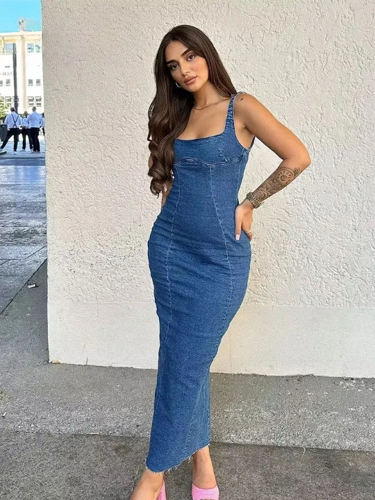 Denim Sundae Midi Dress