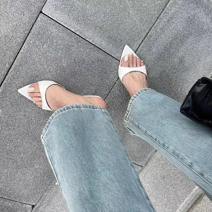 Zena Pointed Toe Slingback Heels