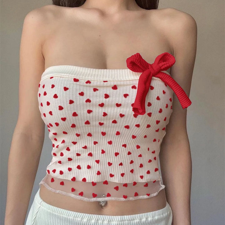 Natalee Printed Mesh Top