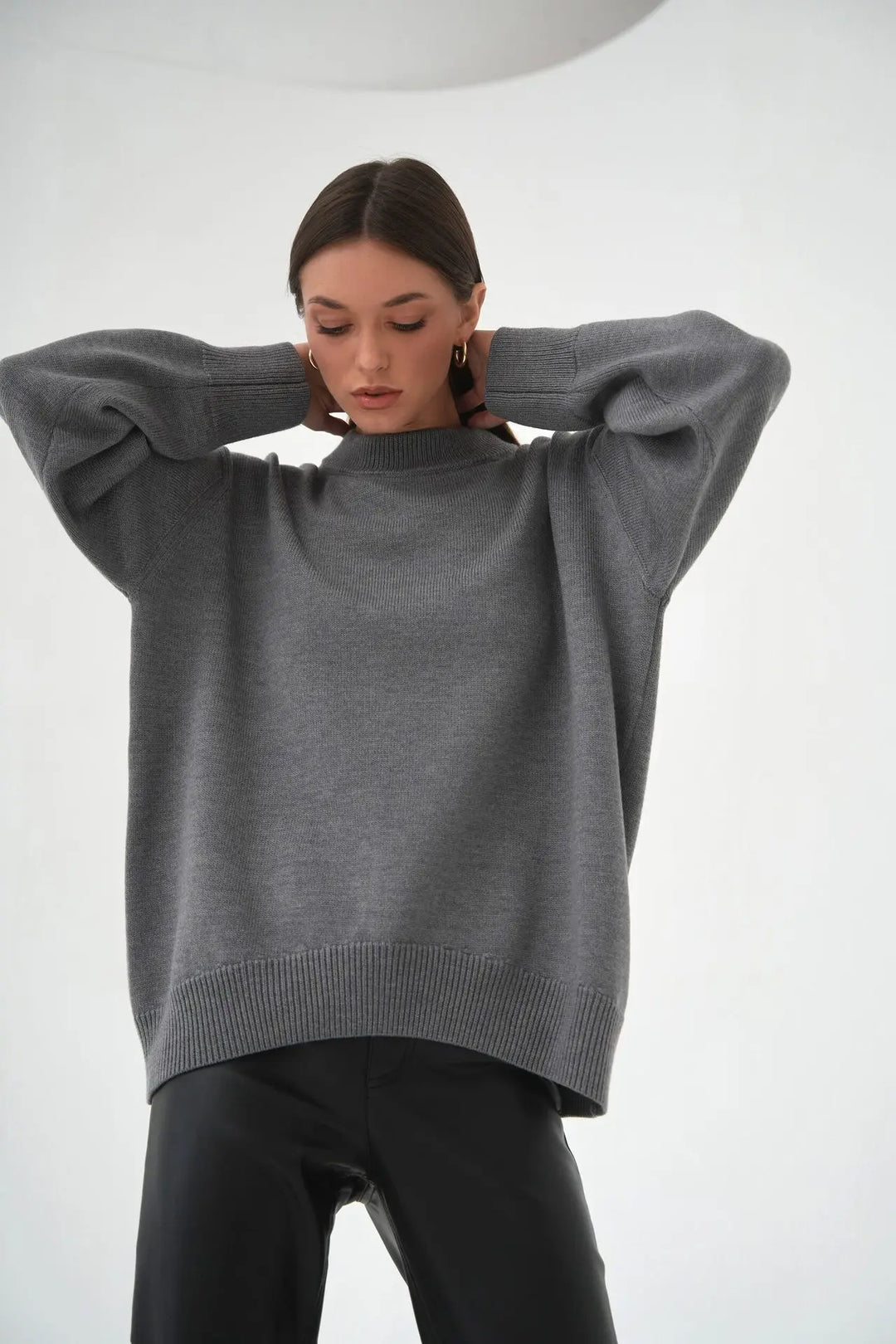 Roll With The Flow O Neck Knitted Pullover