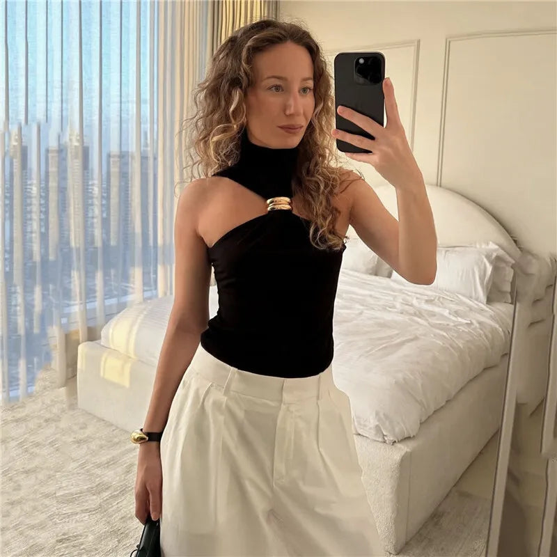 Unbothered Metal Ring Top