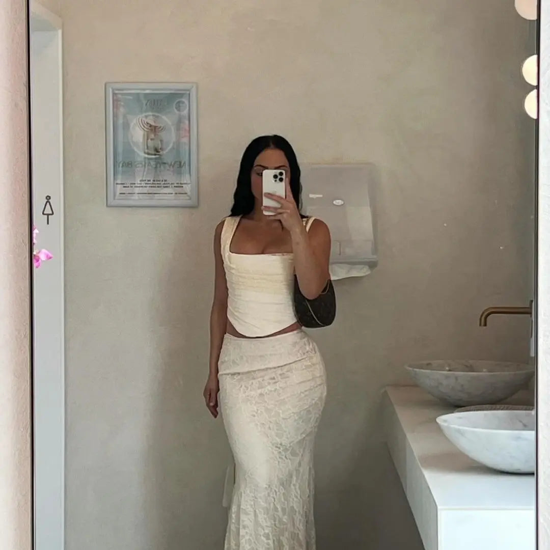 Monaco Lace Up Skirt Set