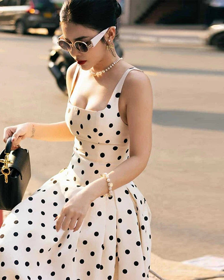 Amora Polka Dots Midi Dress