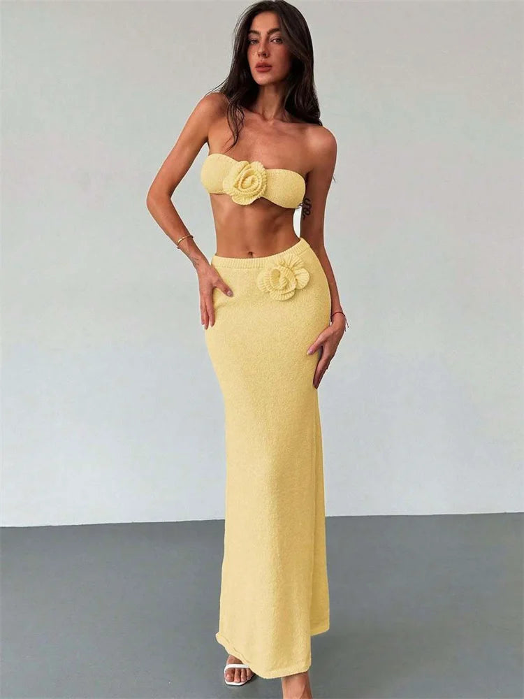 Particia Knitted Skirt Set