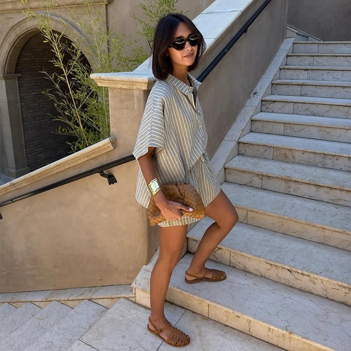 Shilo Striped Shorts Set