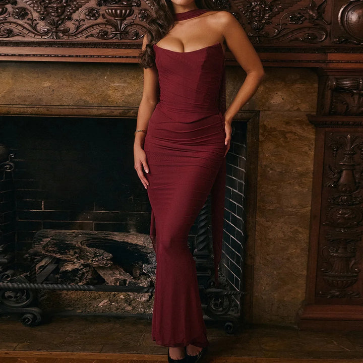 Bellamy Strapless Set With Scarf