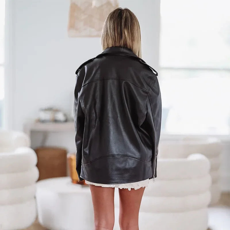 Faith Long Sleeves Leather Jacket