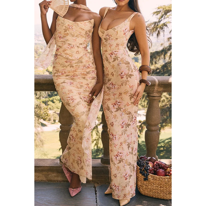 Bellamy Strapless Set With Scarf