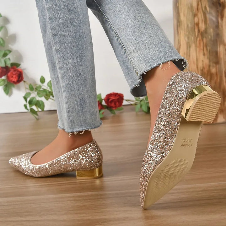 Burke Glitter Pointed Toe Heels