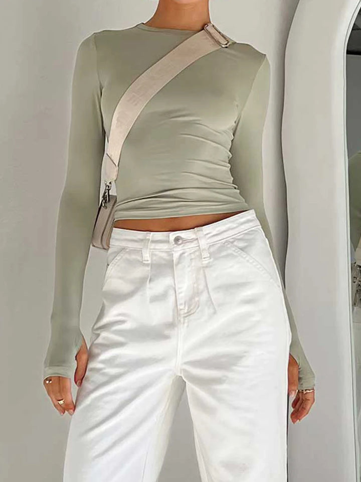 Lenny Thumbhole Crew Neck Top