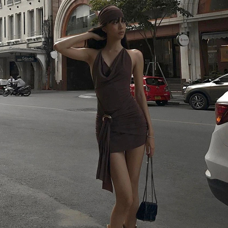 Mariposa Low Cut Backless Mini Dress
