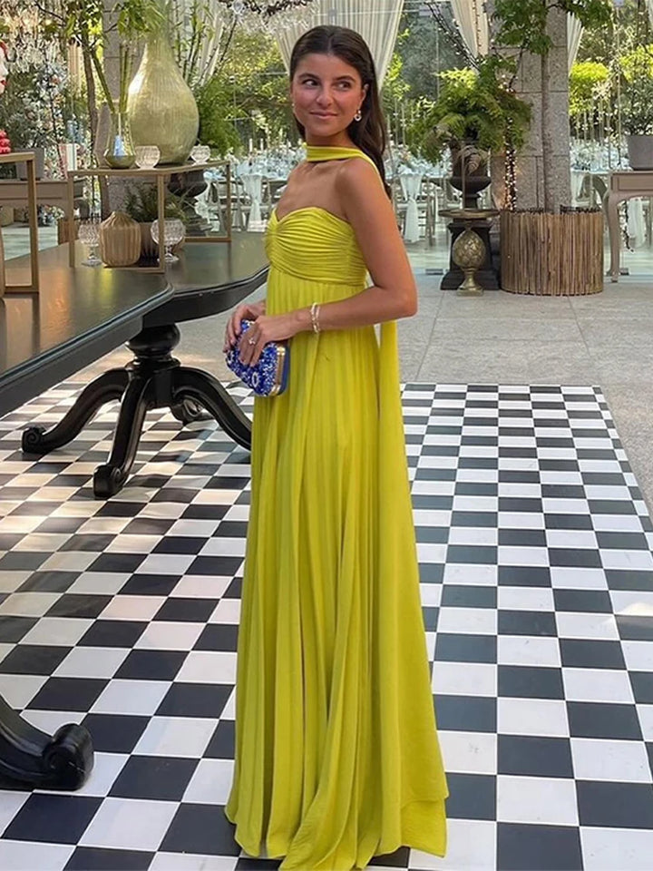 Starting Fresh Strapless Ribbon Maxi Dress