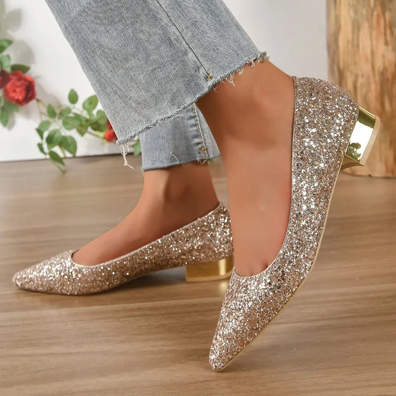 Burke Glitter Pointed Toe Heels