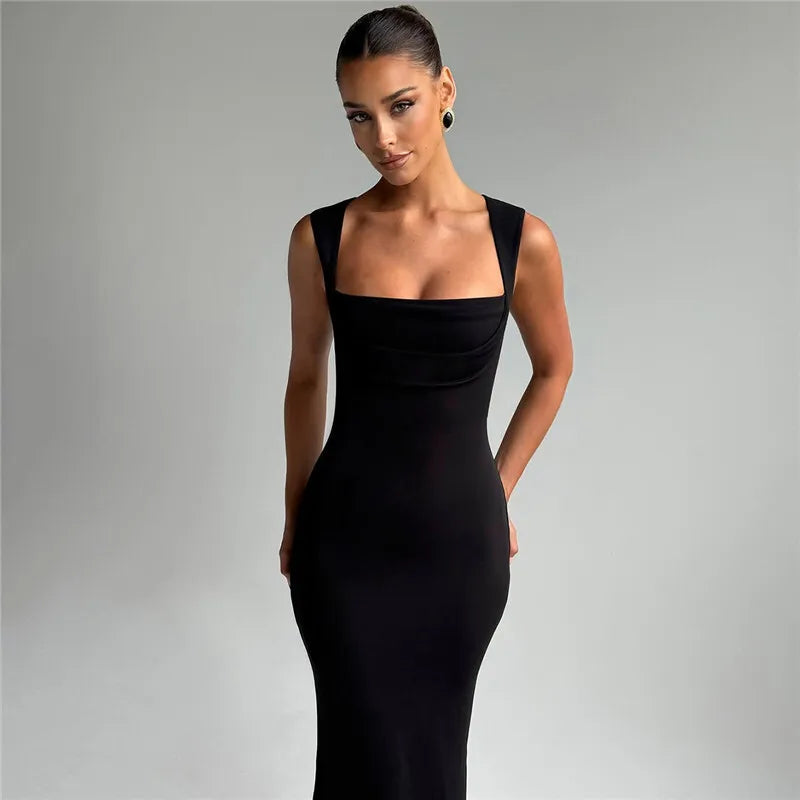 Salina Square Neck Maxi Dress