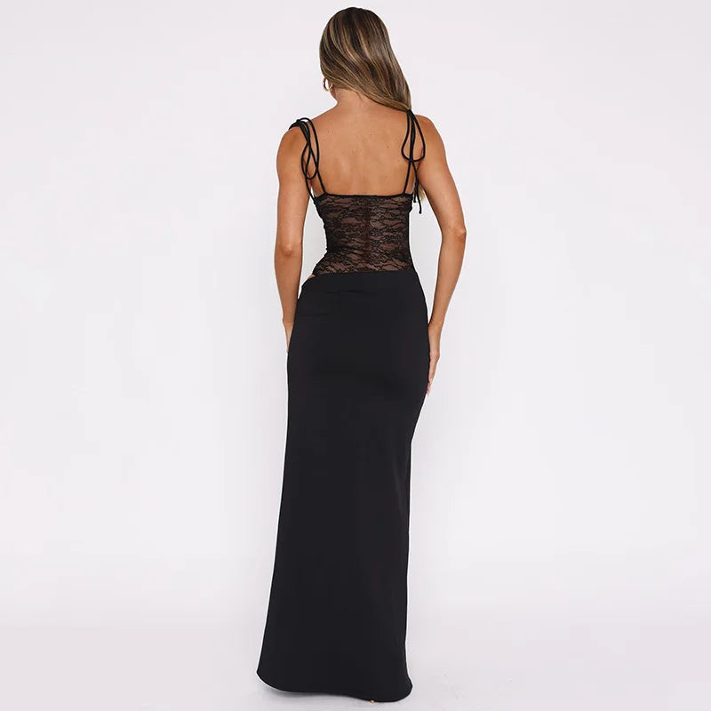 Rylin Lace Cut Out Maxi Dress