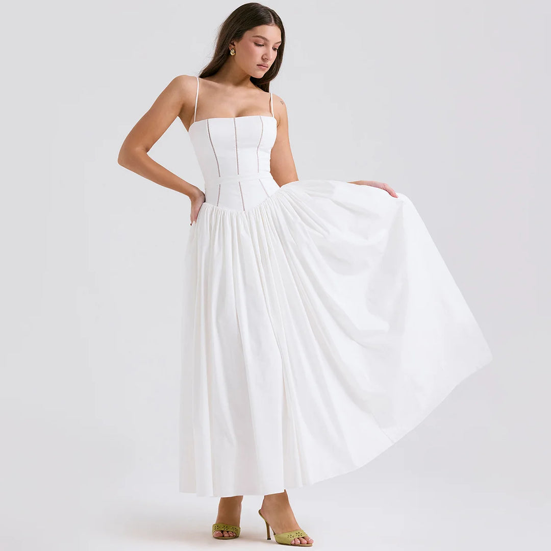 Maura Classic White Flare Dress