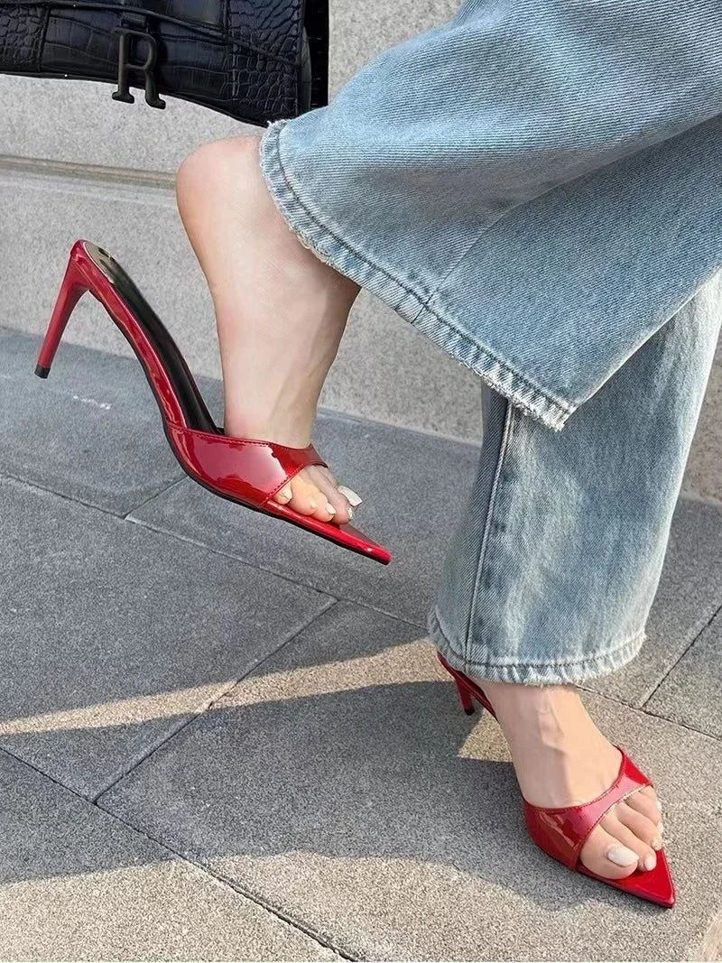 Zena Pointed Toe Slingback Heels