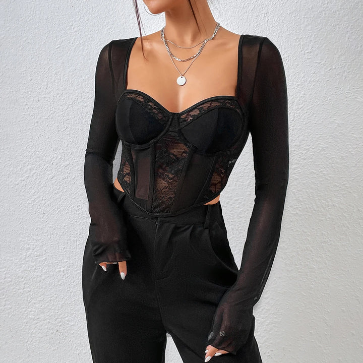 Catching Feelings Lace Corset Top