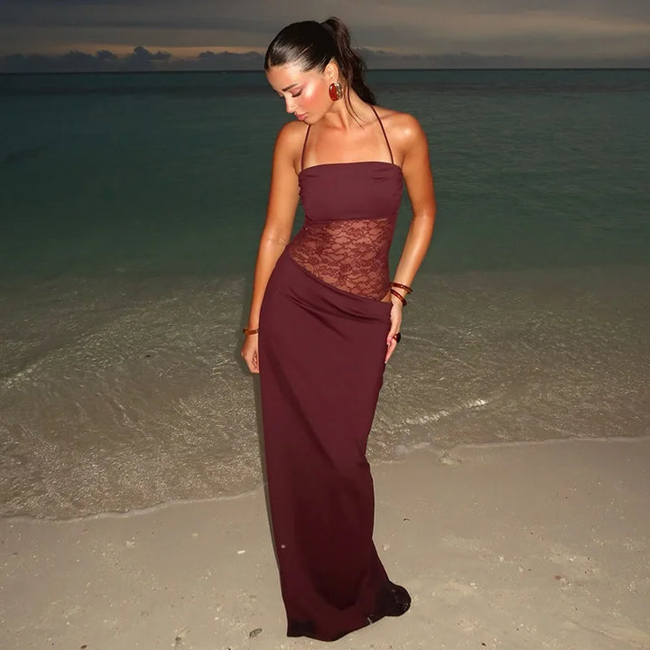 Rylin Lace Cut Out Maxi Dress