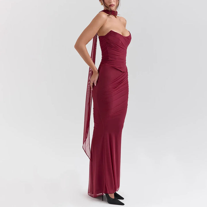 Bellamy Strapless Set With Scarf