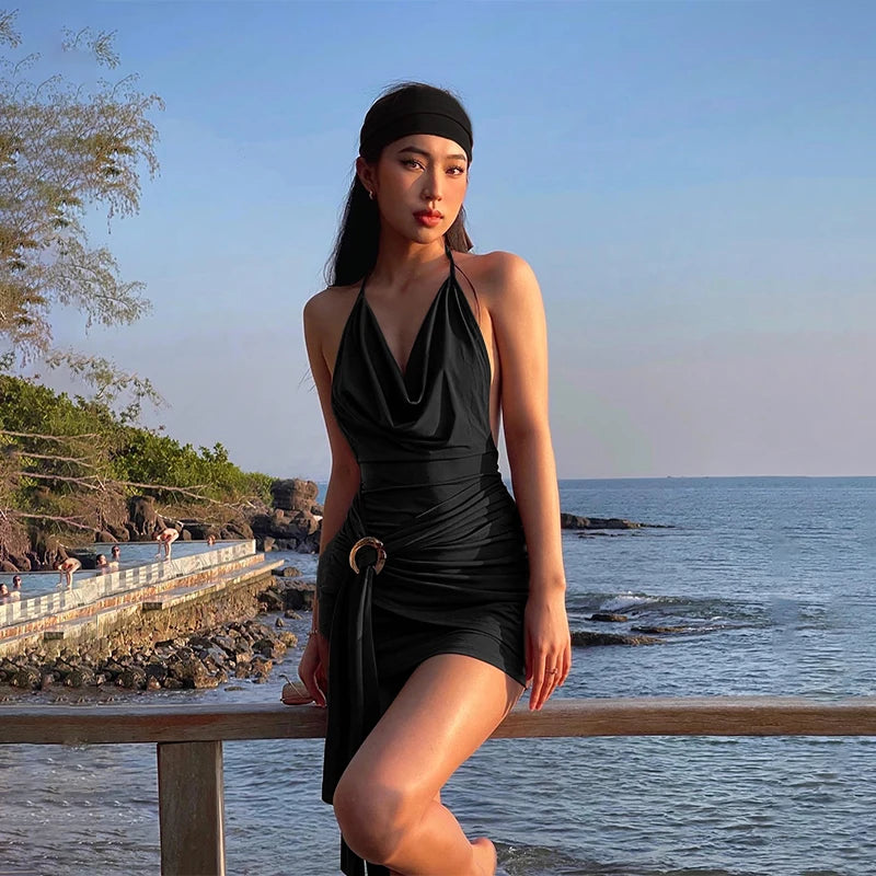 Mariposa Low Cut Backless Mini Dress
