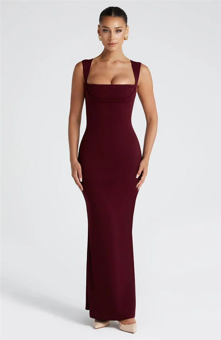 Salina Square Neck Maxi Dress