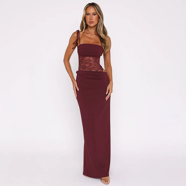 Rylin Lace Cut Out Maxi Dress