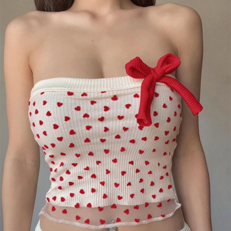 Natalee Printed Mesh Top