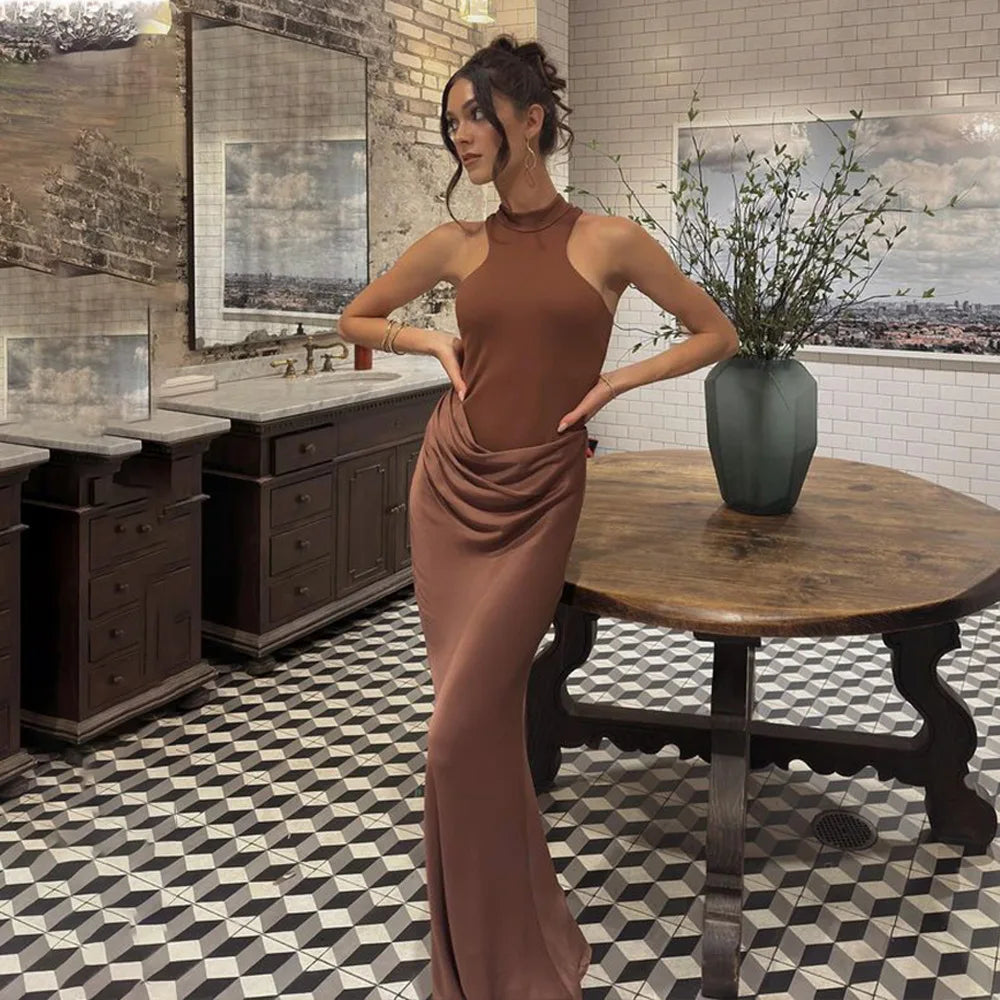 Roslyn Satin Maxi Dress