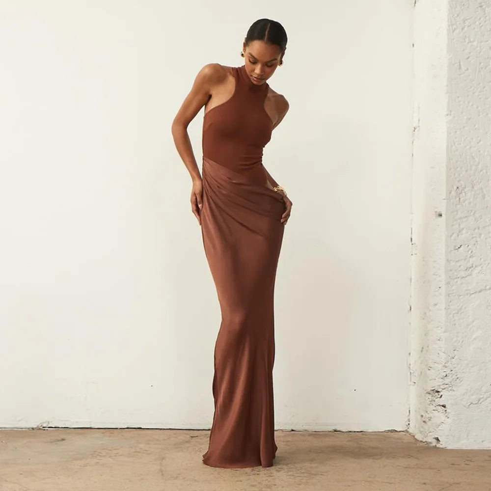 Roslyn Satin Maxi Dress