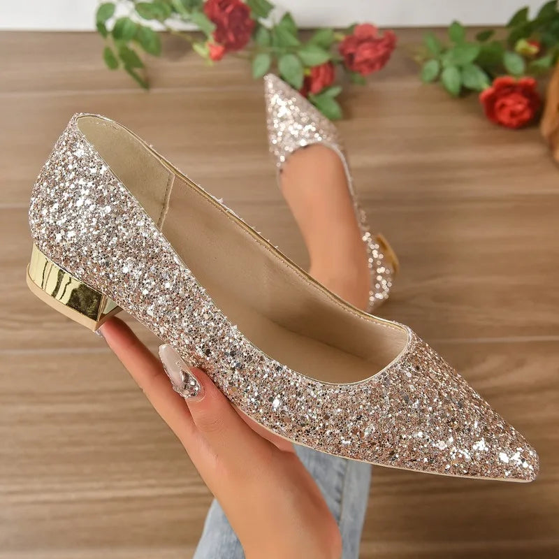 Burke Glitter Pointed Toe Heels