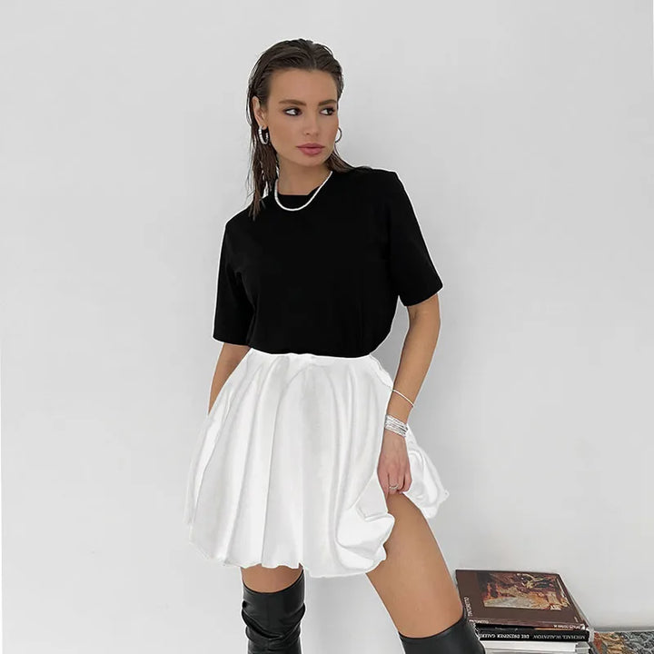 Twirl Tales Pleated A Line Mini Skirt