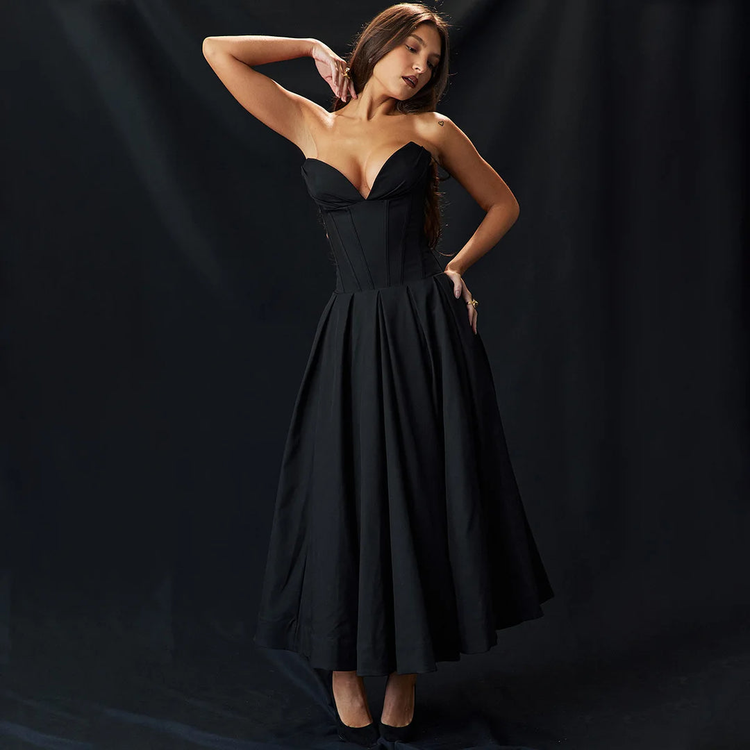 Dark Desire Corset Midi Dress