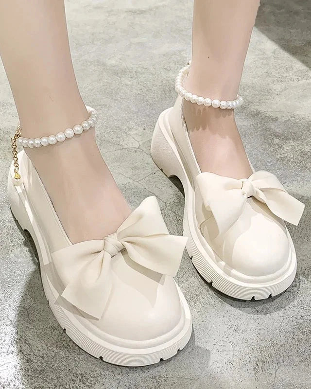 Malka Pearl Chain Shoes