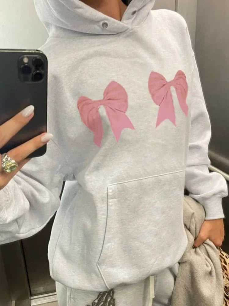 Bowtastic Oversized Hooded Sweatshirt