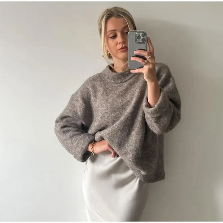 Charm In Cozy Knit Pullover