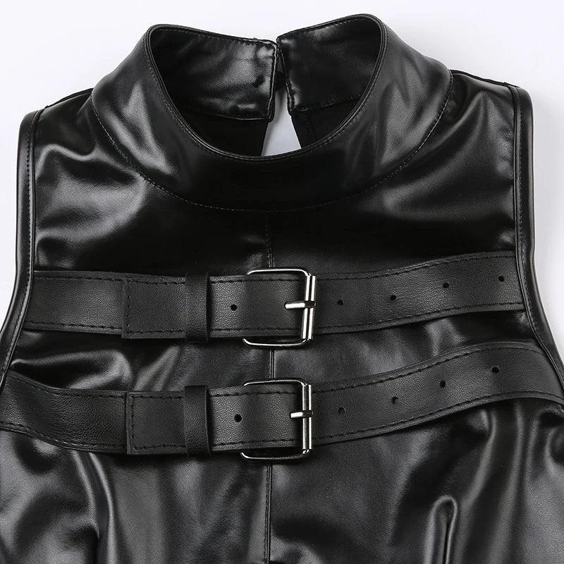 Mikella Leather Tank Top