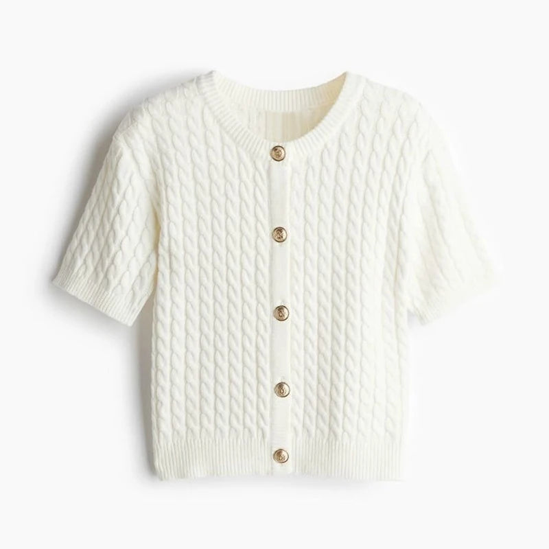 Heather Short Sleeves Cardigan