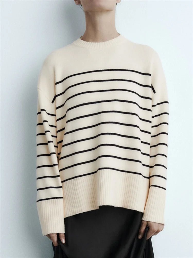 Merna Baggy Stripe Knitted Pullover