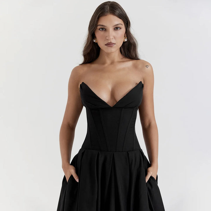 Dark Desire Corset Midi Dress