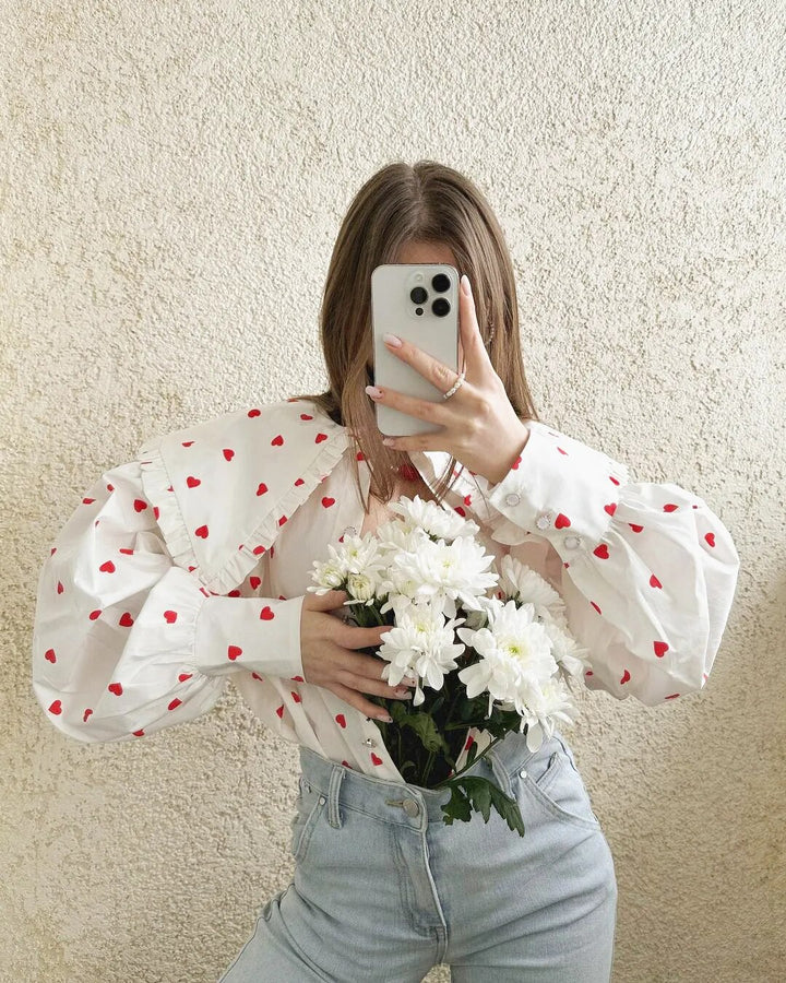 'Love In The Air' Heart Printed Shirt