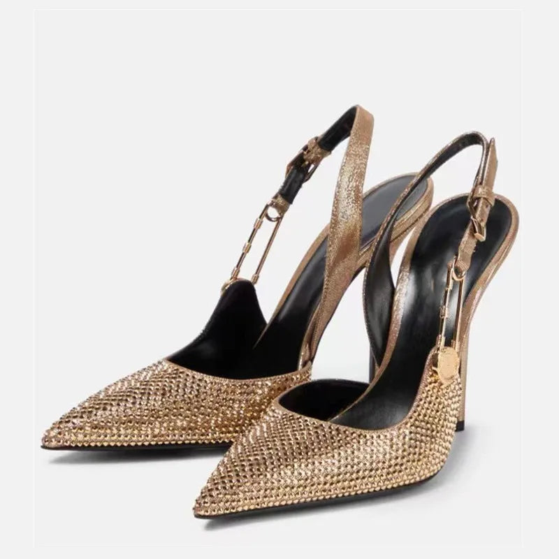 Carmella Sequined Pointed Toe Pumps