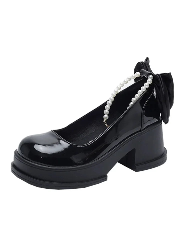 Aleeya Pearl Chain Platform Shoes