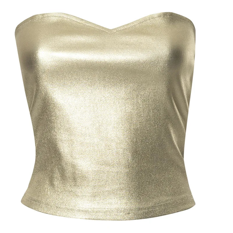 Shimmering Sunrise Strapless Top