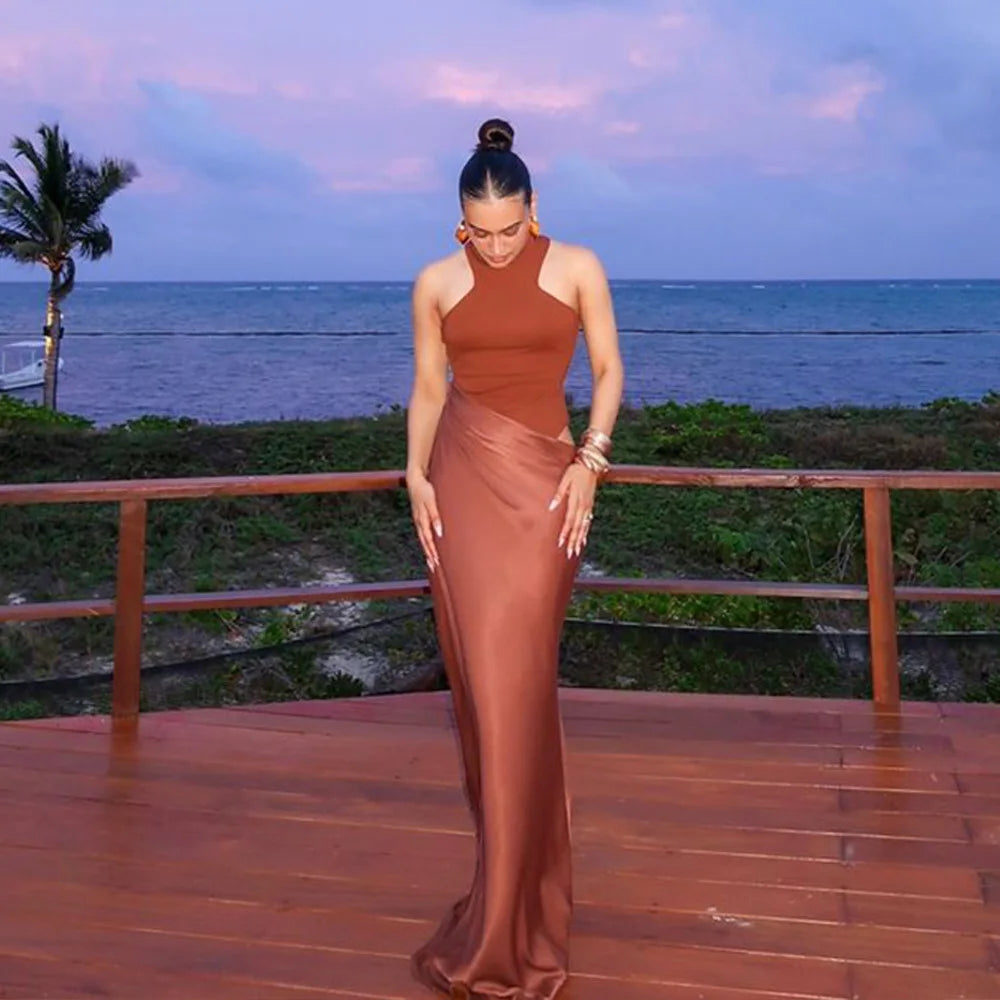 Roslyn Satin Maxi Dress