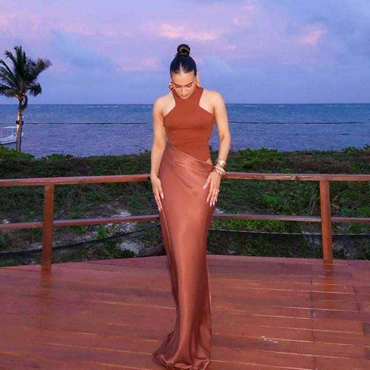 Roslyn Satin Maxi Dress